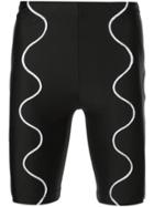 Charles Jeffrey Loverboy Swirl Print Cycling Shorts - Black