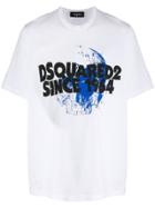 Dsquared2 Printed Skull T-shirt - White
