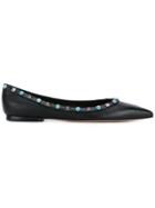 Valentino Valentino Garavani Rockstud Rolling Ballerinas - Black