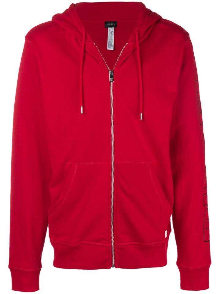 Diesel Umlt-brandon-z Hooded Jacket - Red