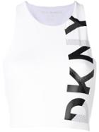 Donna Karan Logo Print Tank Top - White