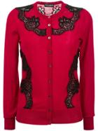 Dolce & Gabbana Lace Panel Cardigan - Red