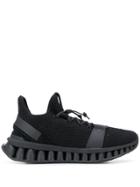 Z Zegna Knit Sock Sneakers - Black