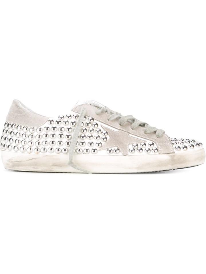 Golden Goose Deluxe Brand Super Star Sneakers, Men's, Size: 43, White, Leather/suede/rubber