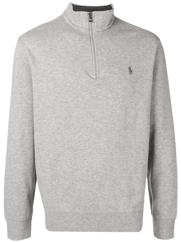 Polo Ralph Lauren Turtleneck Half Zip Sweater - Grey