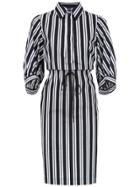 Reinaldo Lourenço Striped Dress - Black