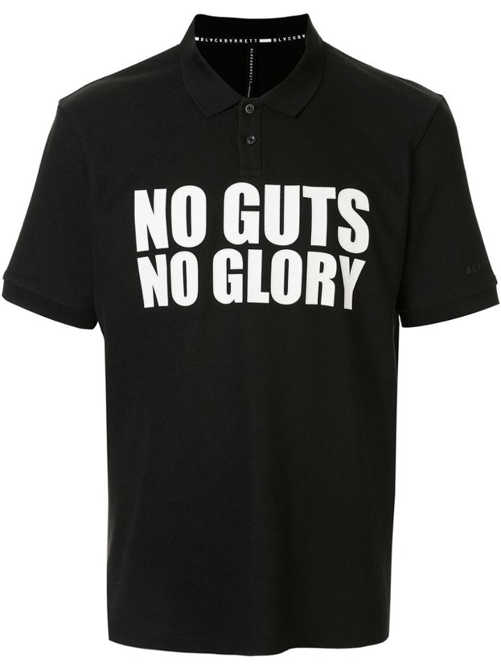 Blackbarrett Slogan Print Polo Shirt