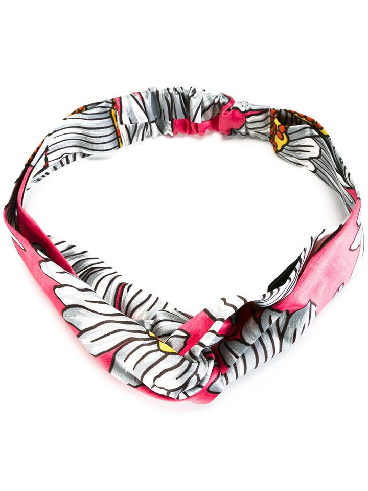 Gucci - Floral Knot Front Headband - Women - Silk - One Size, Women's, Pink/purple, Silk