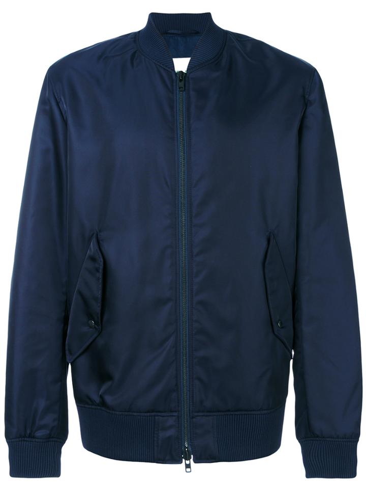 Kenzo Peace World Embroidered Bomber Jacket - Blue
