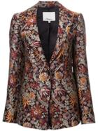 3.1 Phillip Lim Floral Cloqué Blazer - Brown
