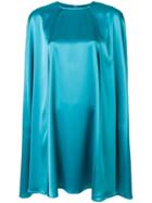 Gianluca Capannolo Satin Cape Dress - Blue