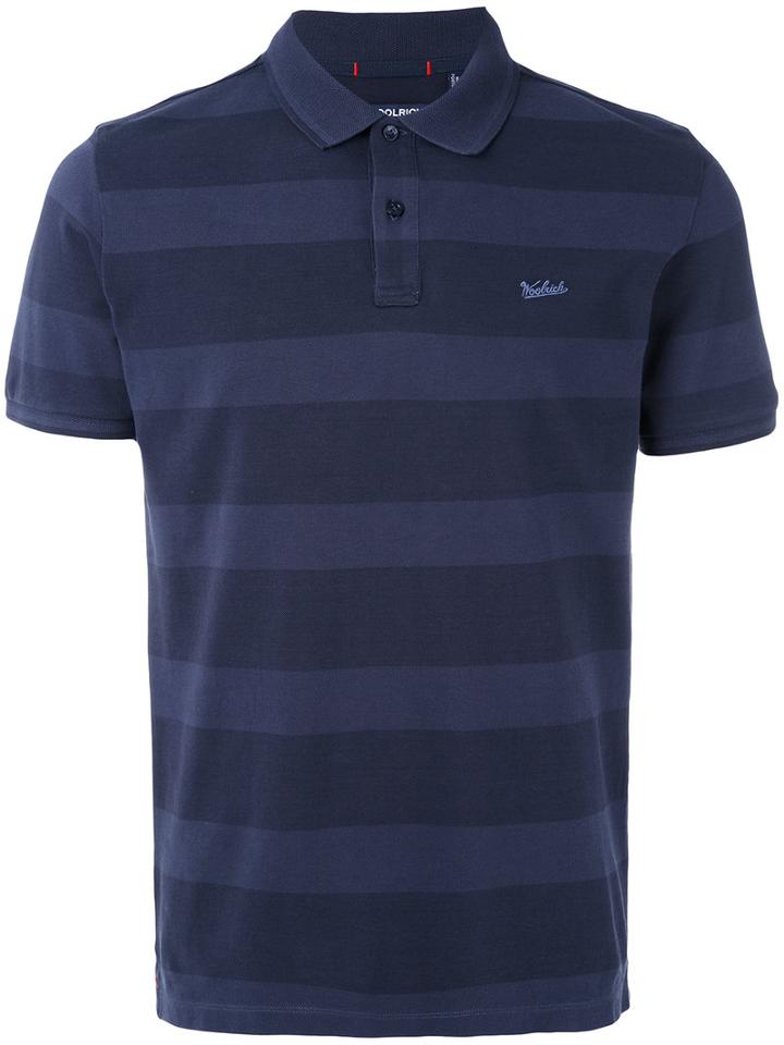 Woolrich - Striped Polo Shirt - Men - Cotton - Xl, Blue, Cotton