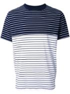 08sircus Striped T-shirt, Men's, Size: 4, Blue, Cotton