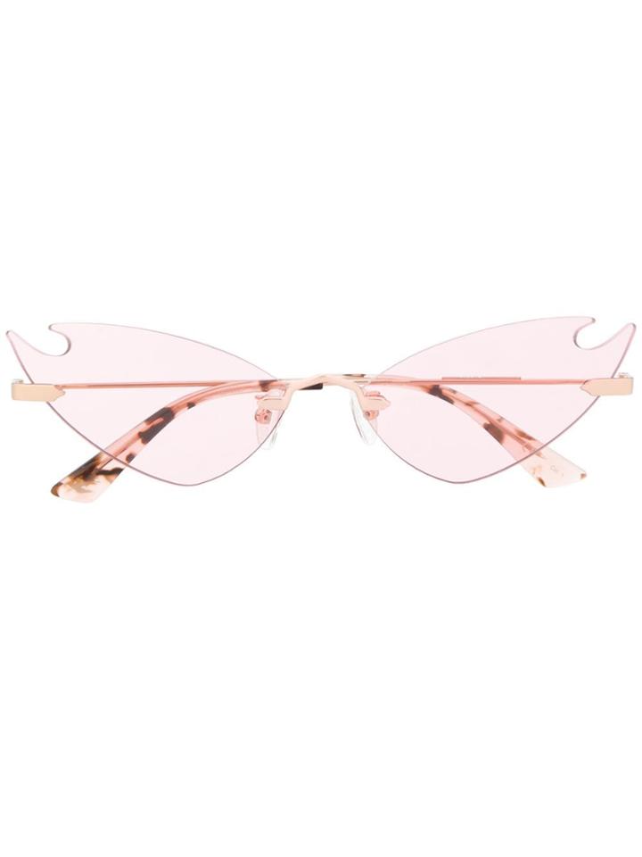 Mcq Alexander Mcqueen Flame Framed Sunglasses - Pink