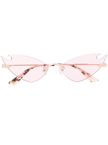 Mcq Alexander Mcqueen Flame Framed Sunglasses - Pink