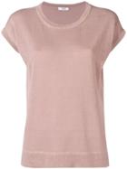 Peserico Short-sleeved Knitted Top - Pink
