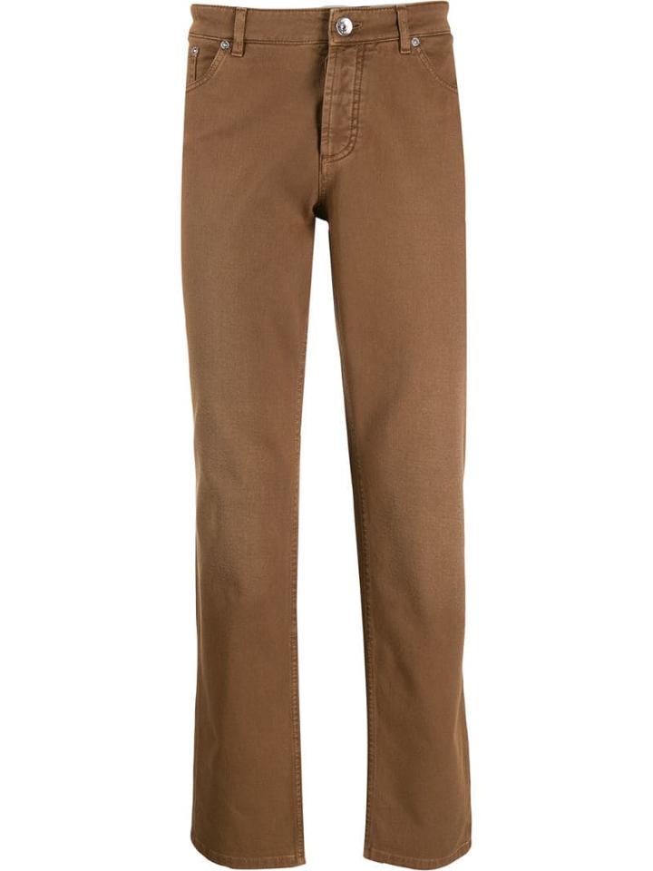 Brunello Cucinelli Straight-fit Trousers - Brown