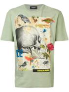 Dsquared2 Skull Illustration Print T-shirt - Green