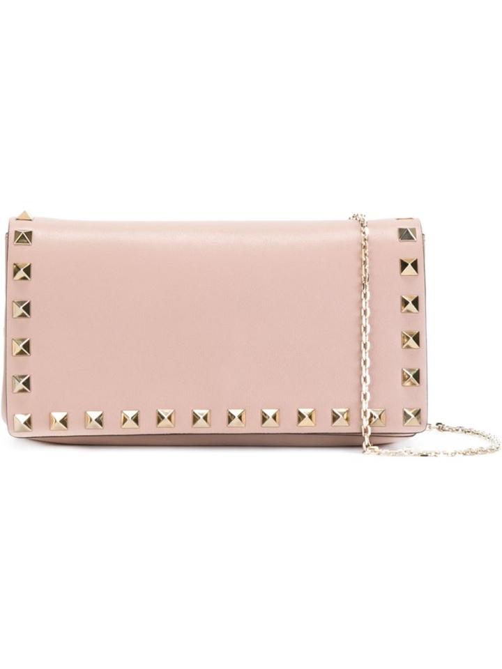 Valentino 'rockstud' Crossbody Bag, Women's, Nude/neutrals, Calf Leather/metal (other)
