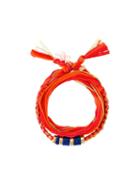 Aurelie Bidermann Cotton Bracelet, Women's, Yellow/orange