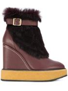 Paloma Barceló Wedge Snow Boots - Red
