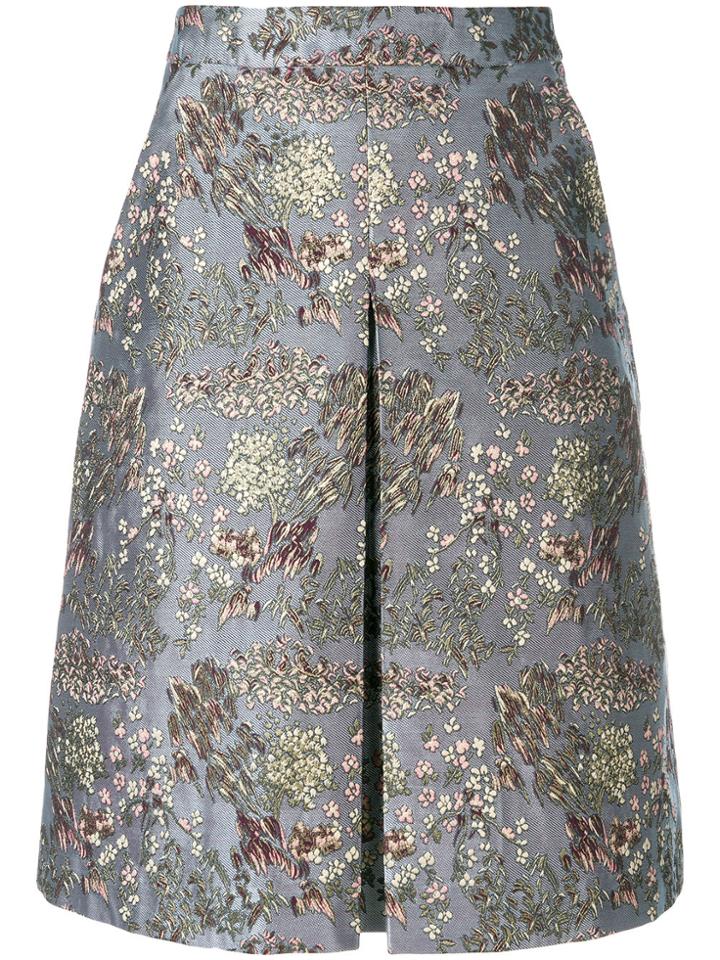 Odeeh Jacquard Midi Skirt - Blue
