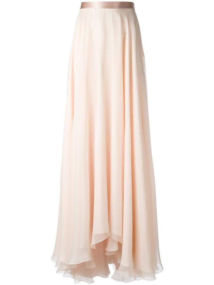 Lanvin Layered Maxi Skirt, Women's, Size: 36, Nude/neutrals, Silk/acetate/viscose