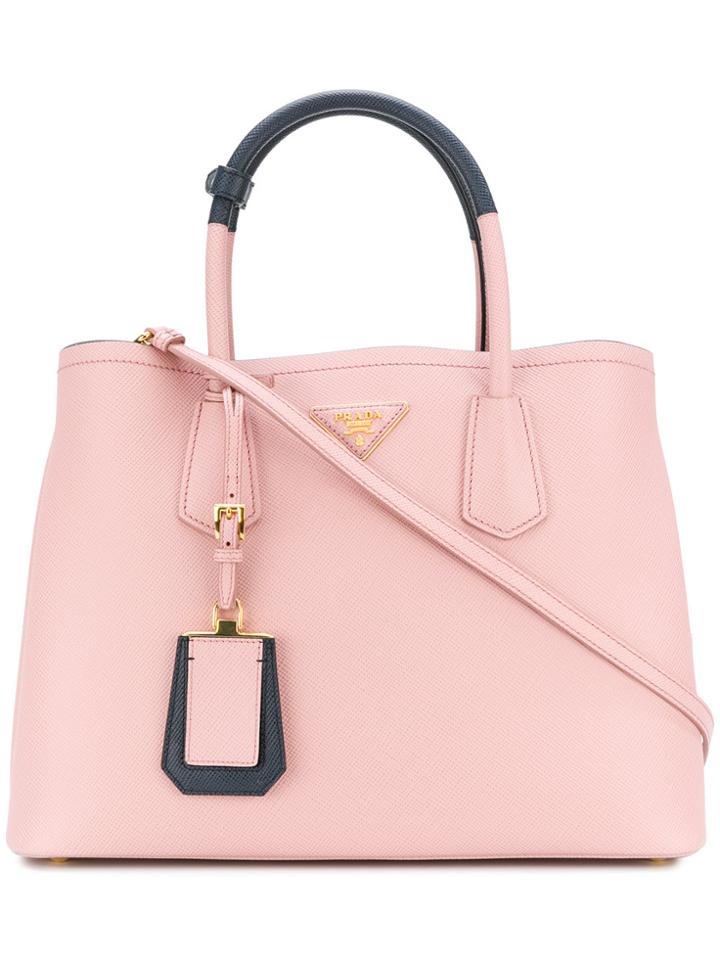 Prada Double Tote Bag - Pink & Purple