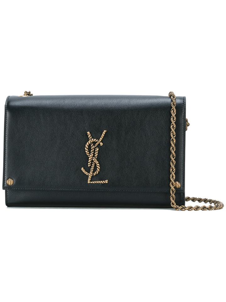 Saint Laurent Medium Kate Monogram Crossbody Bag, Women's, Black, Calf Leather