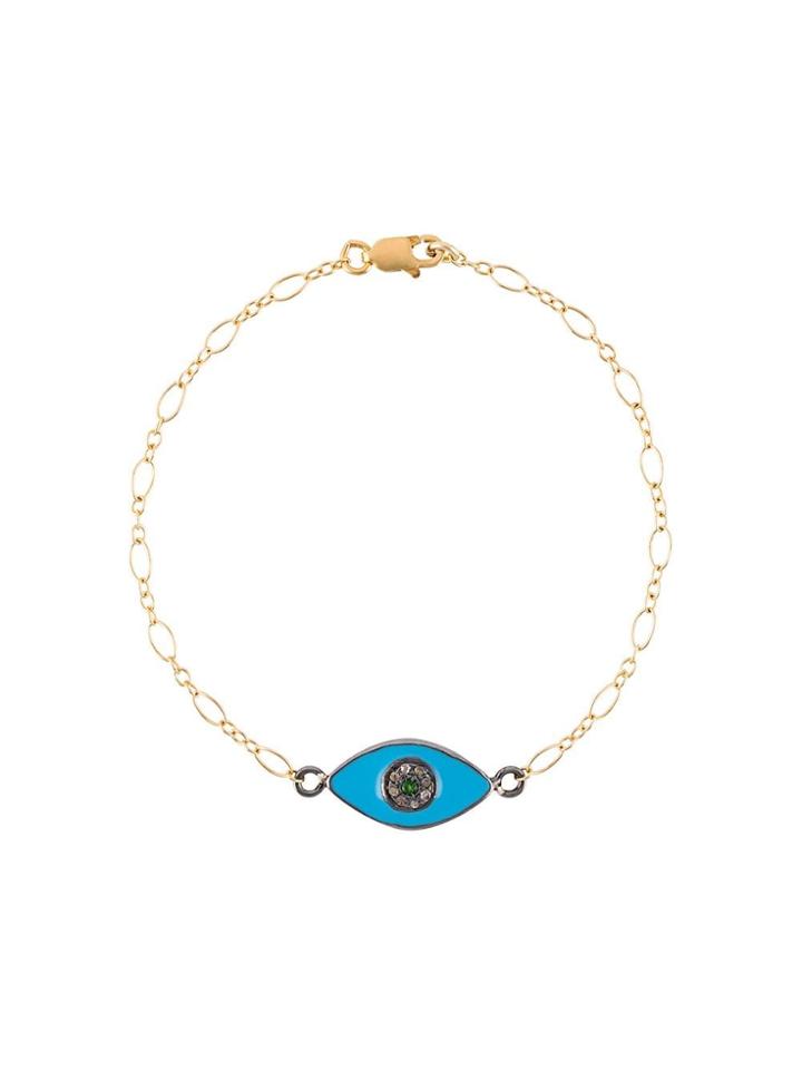 Eye M By Ileana Makri Small Eye Chain Bracelet - Metallic