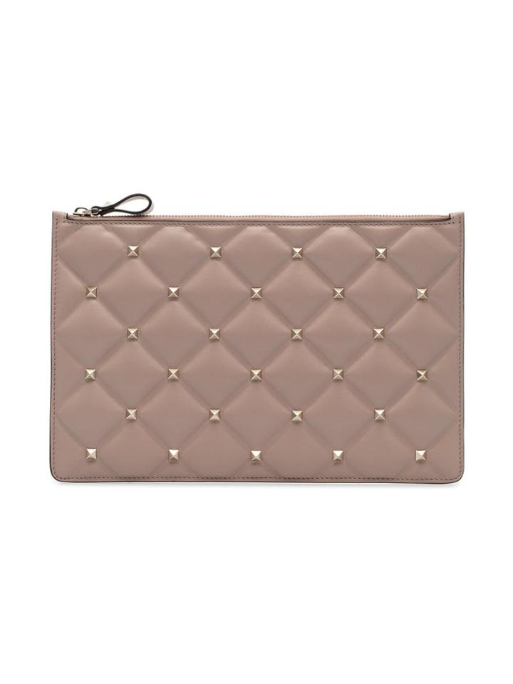 Valentino Valentino Garavani Large Rockstud Spike Clutch - Pink