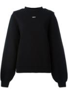 Off-white Open Back Sweatshirt, Women's, Size: Small, Black, Cotton