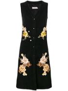 Coach Floral Embroidered Dress - Black