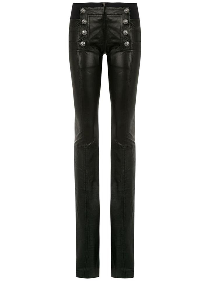 Andrea Bogosian Leather Flared Pants - Black