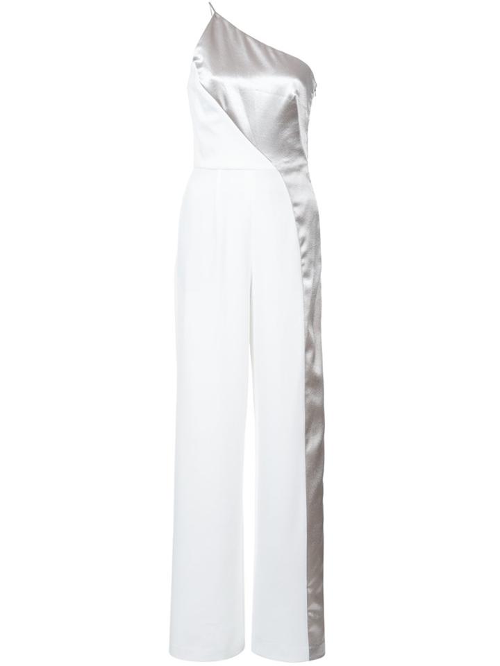 Black Halo One-shoulder Jumpsuit - Metallic