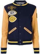 Polo Ralph Lauren Embellished Wool Bomber Jacket - Blue