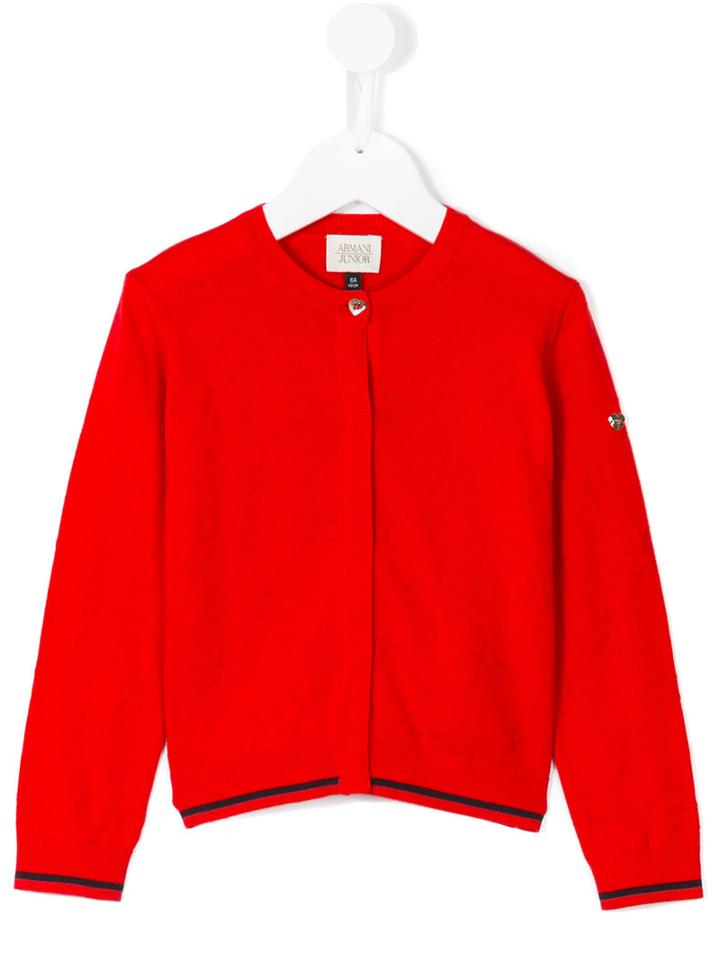 Armani Junior - Knit Cardigan - Kids - Cotton - 4 Yrs, Red