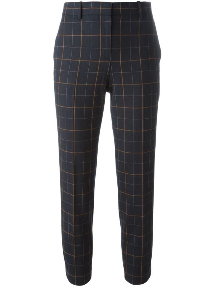 Theory Cropped Checked Trousers