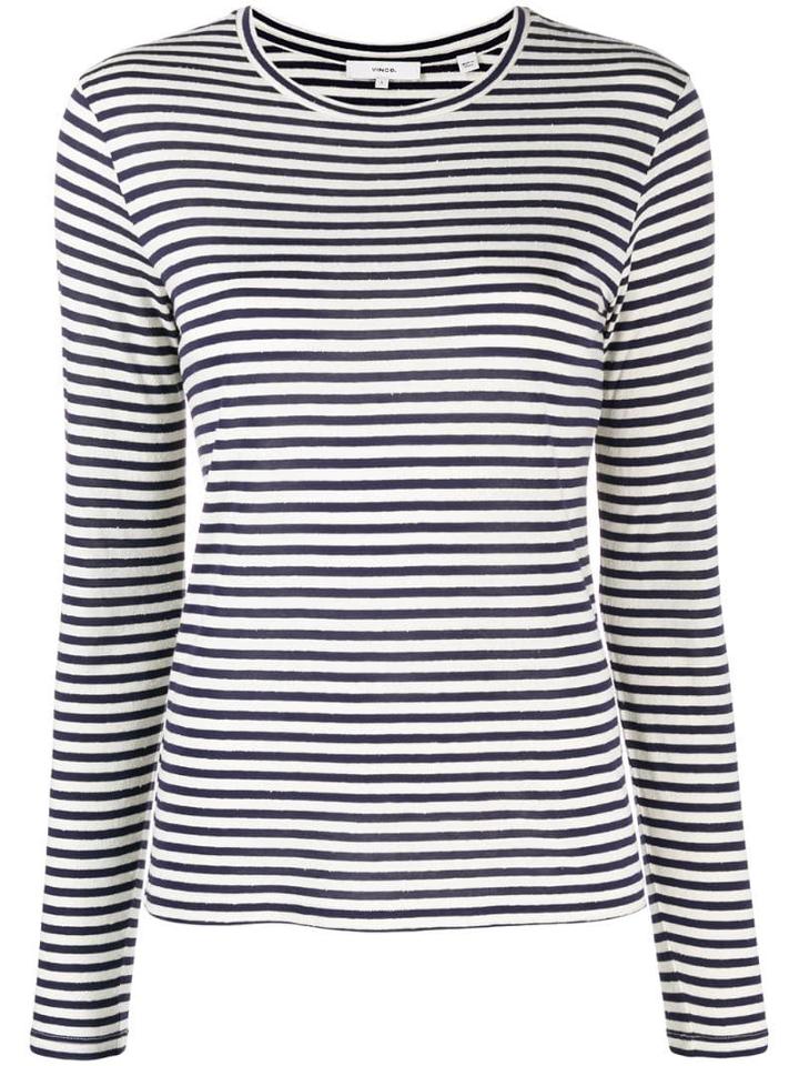 Vince Striped Print Jumper - Blue