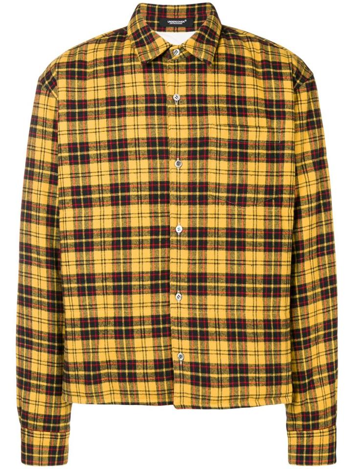 Undercover Plaid Shirt Jacket - Yellow