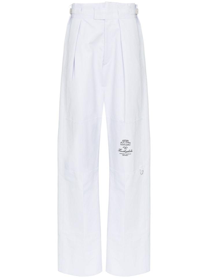 Raf Simons Xanthophobic Patch Straight Leg Trousers - Blue