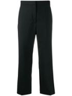 Jil Sander High Waist Cropped Trousers - Black