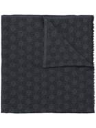 Giorgio Armani - Monogram Scarf - Men - Silk/cashmere/wool - One Size, Grey, Silk/cashmere/wool