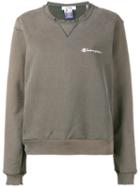 Re/done - Distressed Champion Sweatshirt - Women - Cotton/polyester - 2, Women's, Grey, Cotton/polyester