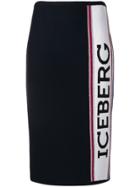 Iceberg Logo Knitted Skirt - Blue