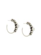 Radà Embellished Hoop Earrings - Metallic