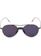 Eyevan7285 Thin Arm Sunglasses, Adult Unisex, Black, Acetate