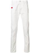 Frankie Morello Creased Effect Slim-fit Jeans - White