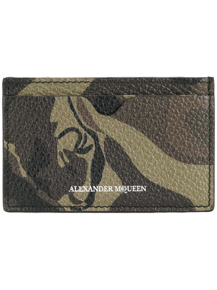 Alexander Mcqueen Camouflage Cardholder - Green