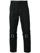 Comme Des Garçons Shirt - Buckled Straps Cropped Trousers - Men - Cotton - M, Black, Cotton